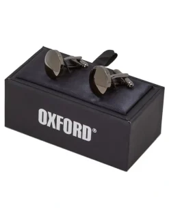 Oxford Pill Shape Cuff Link in Gunmetal