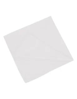 Oxford Pocket Square Cotton Wht