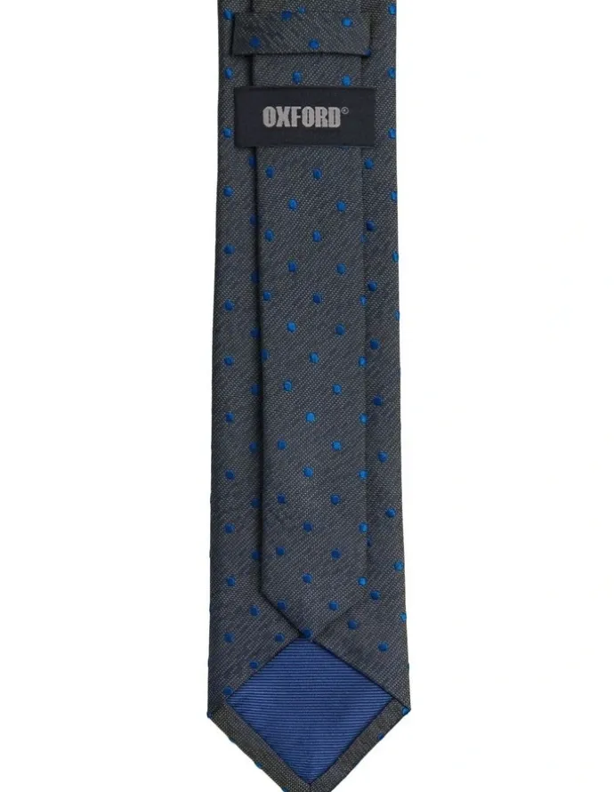 Oxford Roman Spot Silk Tie 7 cm in Olive