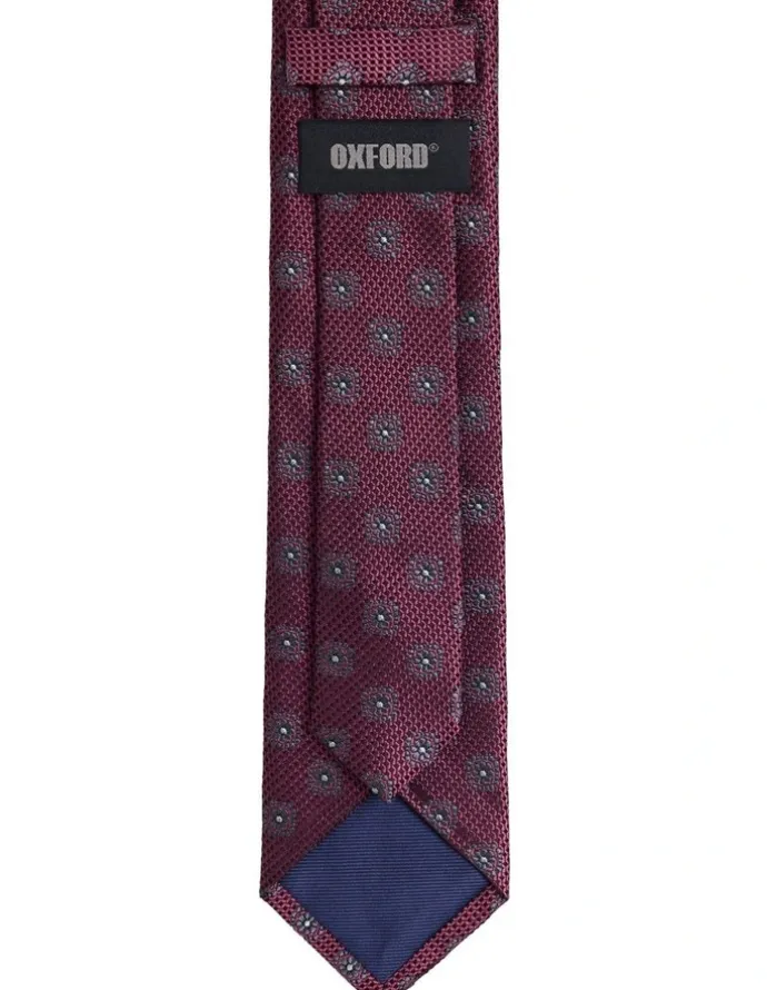 Oxford Rosetta Silk Tie 7cm in Rose