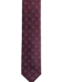 Oxford Rosetta Silk Tie 7cm in Rose