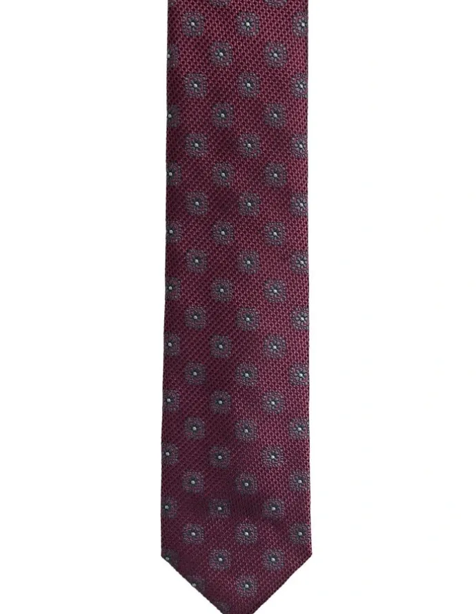 Oxford Rosetta Silk Tie 7cm in Rose