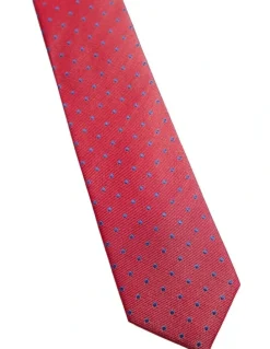 Oxford Stanley Spot Grid Tie in Red