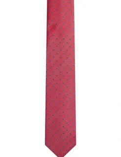 Oxford Stanley Spot Grid Tie in Red