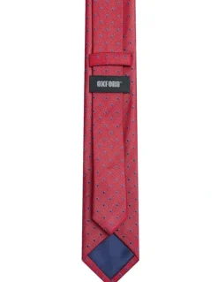 Oxford Stanley Spot Grid Tie in Red