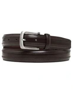 Oxford Walter Mens Dress Belt in Dark Mahogany