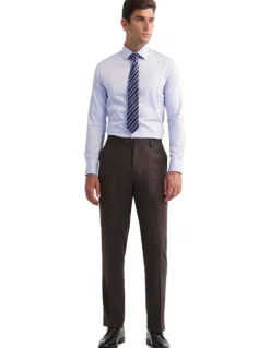 Oxford Wordsworth Wool Suit Pant in Brown