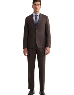 Oxford Wordsworth Wool Suit Pant in Brown