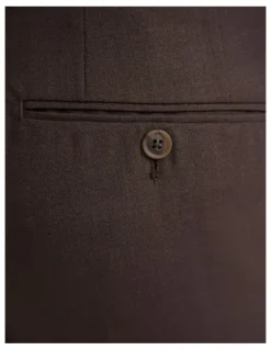 Oxford Wordsworth Wool Suit Pant in Brown