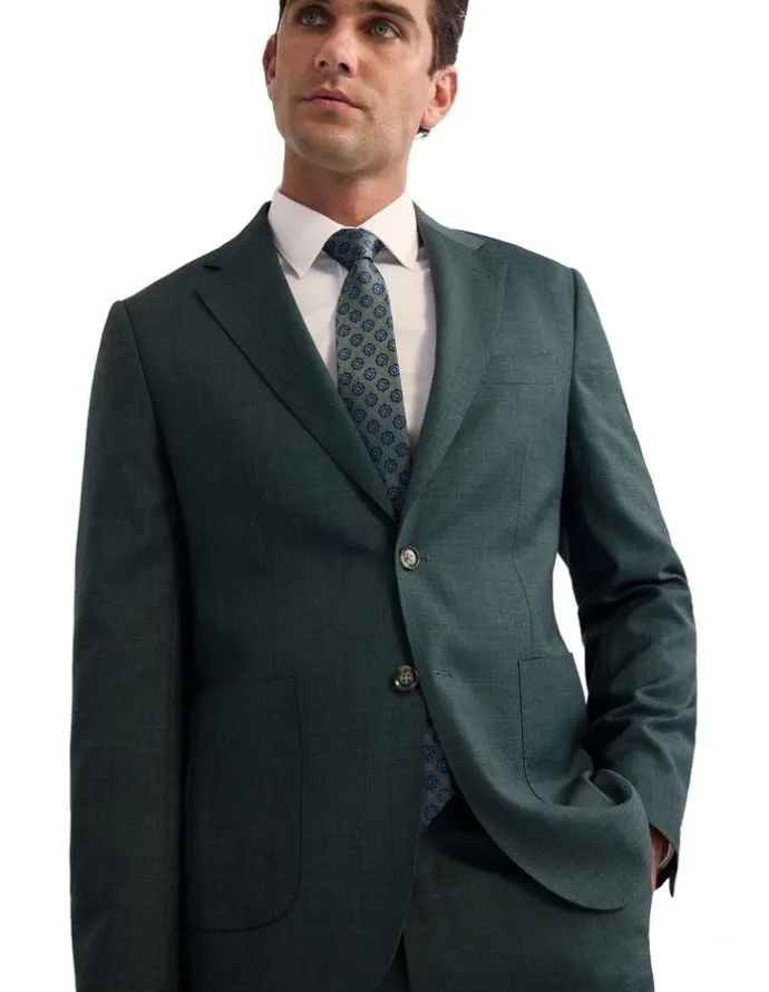 Oxford Wordsworth Wool Suit Jacket in Green