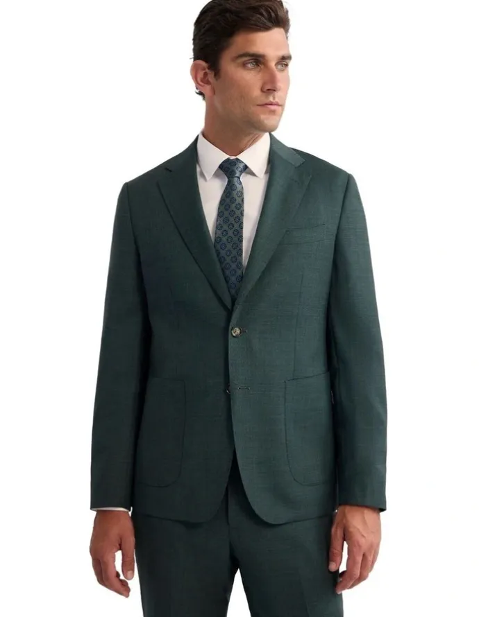 Oxford Wordsworth Wool Suit Jacket in Green