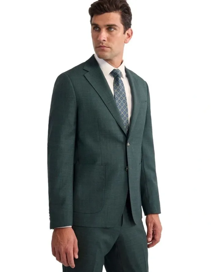 Oxford Wordsworth Wool Suit Jacket in Green