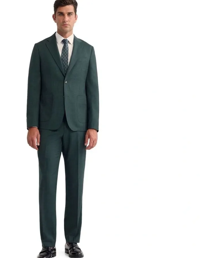 Oxford Wordsworth Wool Suit Jacket in Green
