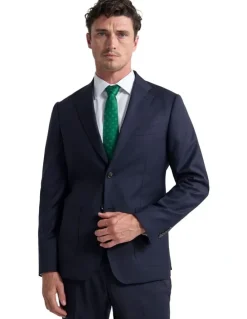Oxford Wordsworth Wool Suit Jacket in Navy