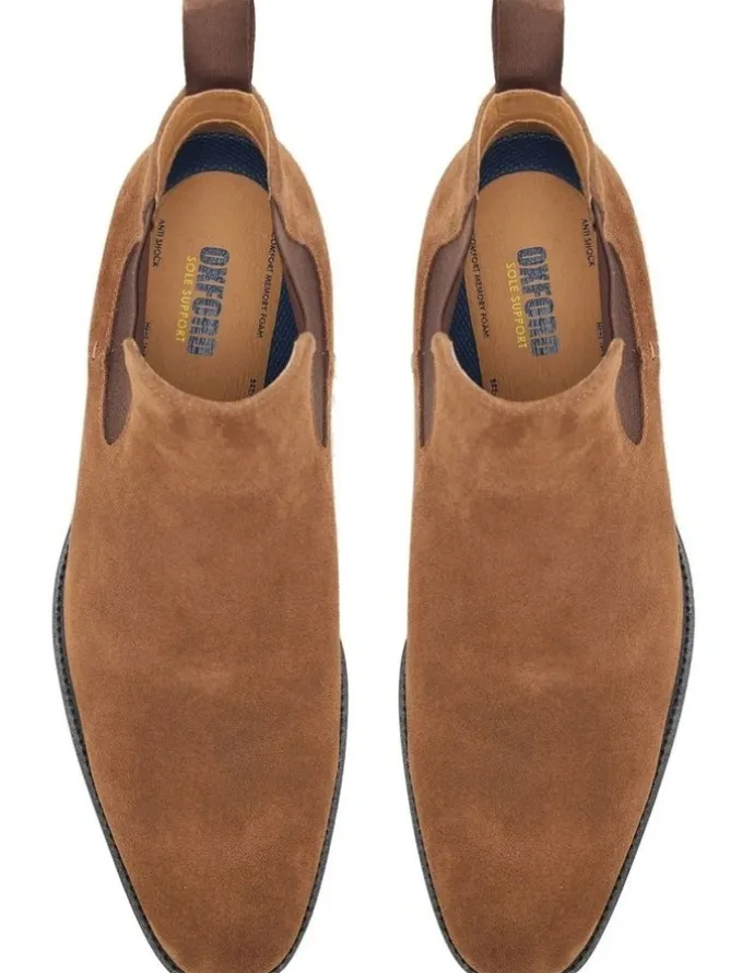 Oxford Alexander Suede Chelsea Boot in Tobacco