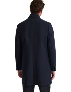 Oxford Austin Wool Rich Coat in Navy