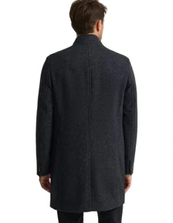 Oxford Austin Wool Rich Coat in Charcoal