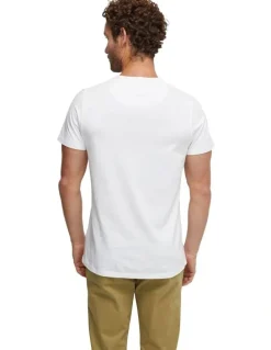 Oxford Ben Cotton Crew Neck T-shirt in White