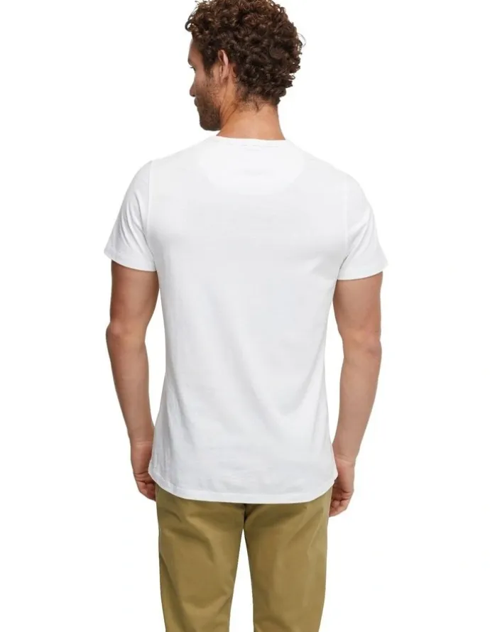Oxford Ben Cotton Crew Neck T-shirt in White