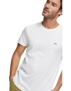 Oxford Ben Cotton Crew Neck T-shirt in White