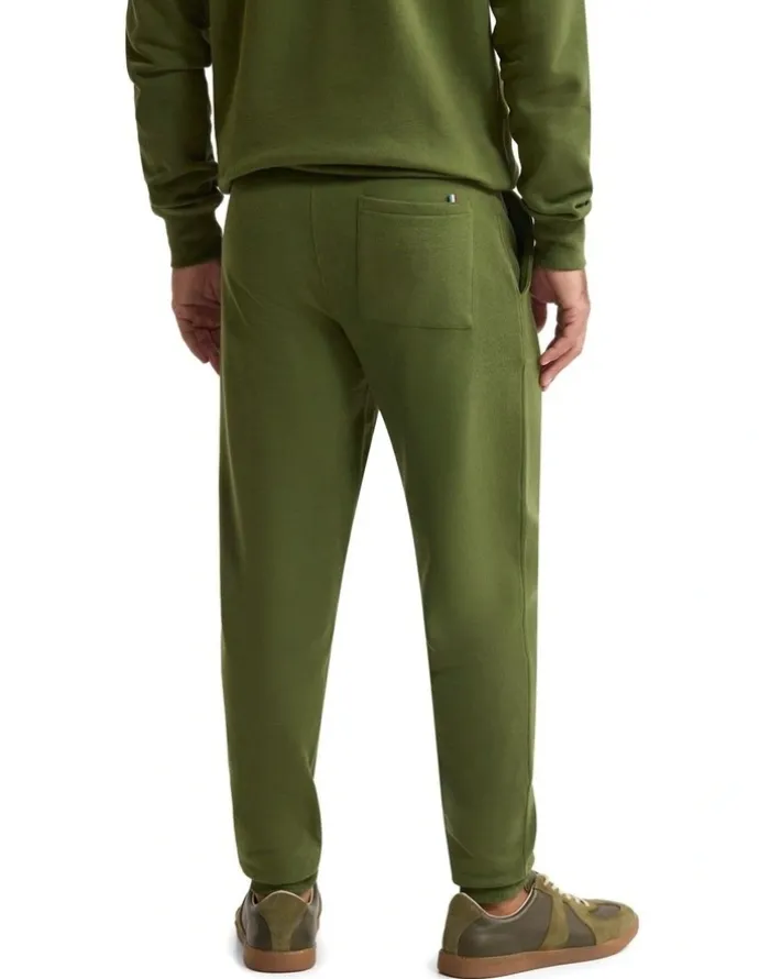 Oxford Benson Organic Cotton Track Pants in Dark Olive