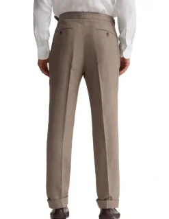 Oxford Byron Linen Blend Pants in Bark