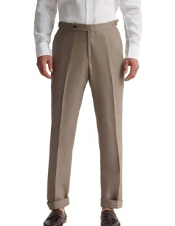 Oxford Byron Linen Blend Pants in Bark