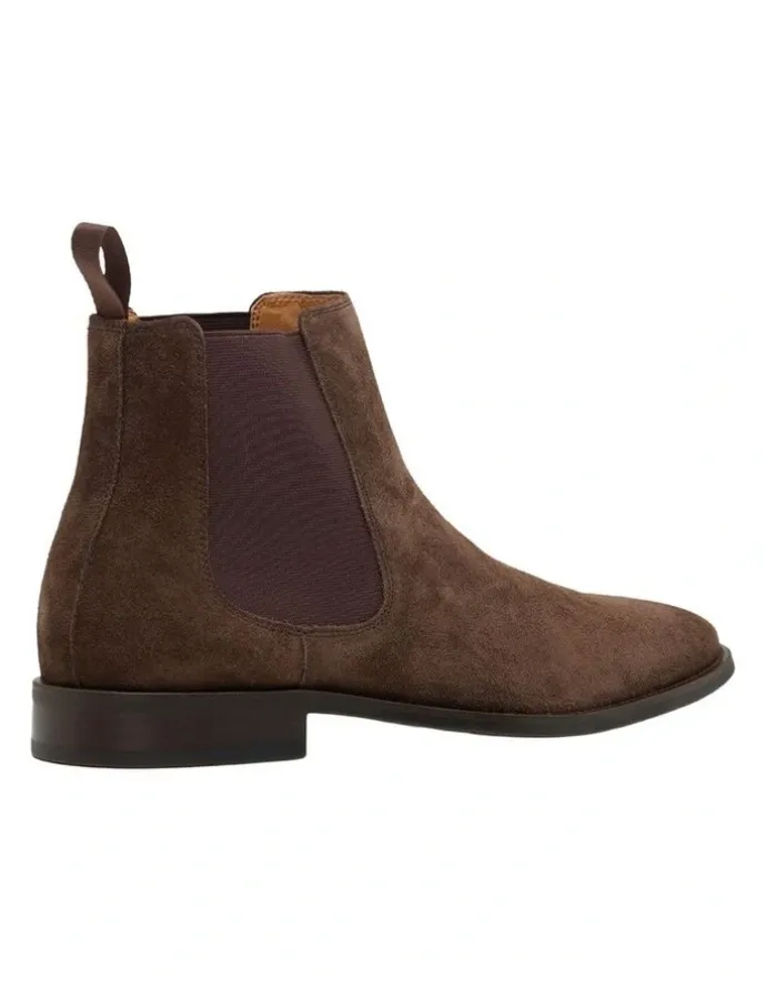 Oxford Colby Suede Chelsea Boot in Chocolate