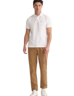 Oxford Dustin Organic Cotton 'O'Emb Polo Shirt in White
