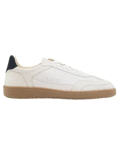 Oxford George Leather Sneaker in White/Chalk