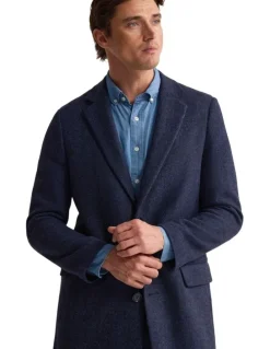Oxford George Wool Rich Coat in Navy
