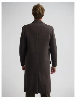 Oxford George Wool Rich Coat in Brown