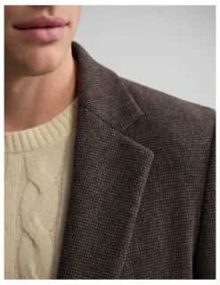Oxford George Wool Rich Coat in Brown