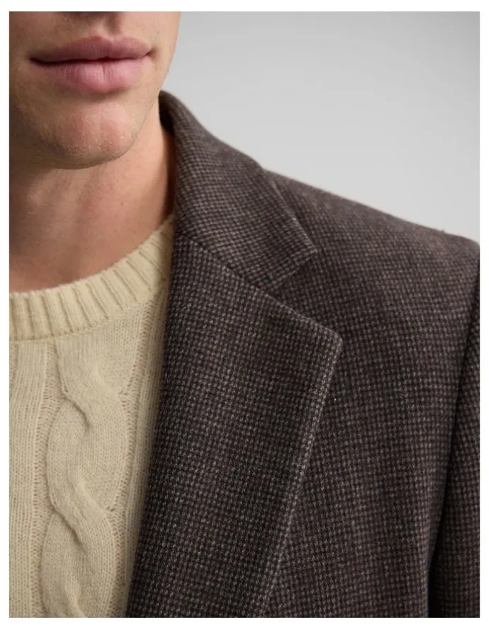 Oxford George Wool Rich Coat in Brown