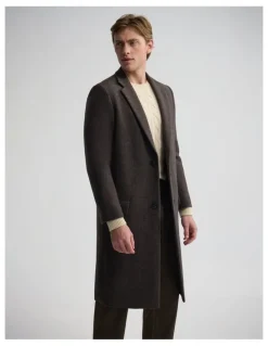 Oxford George Wool Rich Coat in Brown