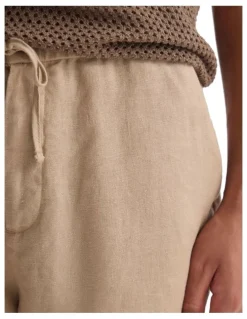 Oxford Harley Linen Shorts in Sand