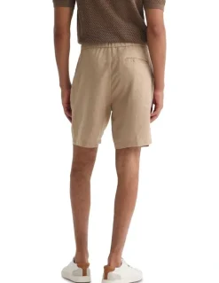 Oxford Harley Linen Shorts in Sand