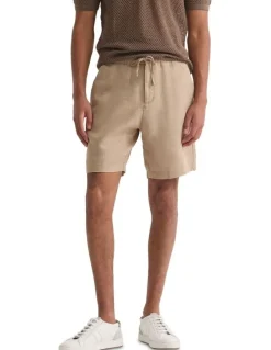 Oxford Harley Linen Shorts in Sand