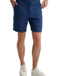 Oxford Harley Linen Shorts in Navy