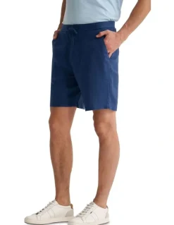 Oxford Harley Linen Shorts in Navy