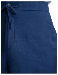 Oxford Harley Linen Shorts in Navy