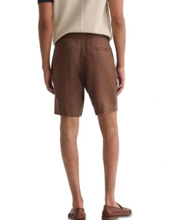 Oxford Harley Linen Shorts in Mocha