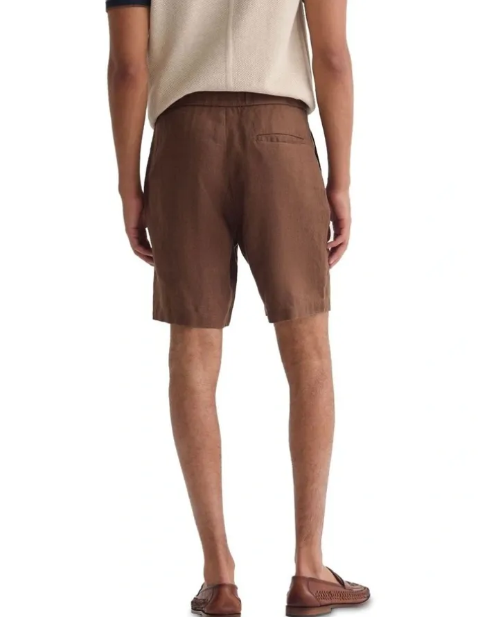 Oxford Harley Linen Shorts in Mocha