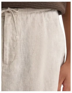 Oxford Harley Linen Shorts in Oat