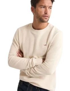 Oxford Leo Organic Cotton Sweatshirt in Stone