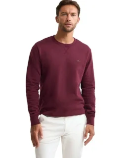 Oxford Leo Organic Cotton Sweatshirt in Dark Berry