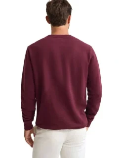 Oxford Leo Organic Cotton Sweatshirt in Dark Berry