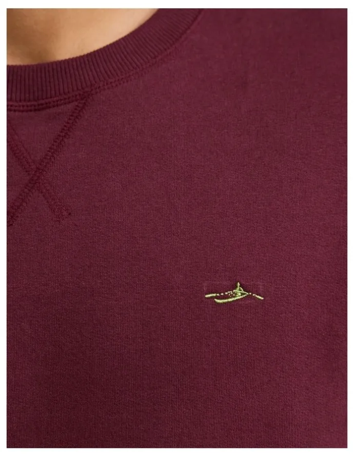 Oxford Leo Organic Cotton Sweatshirt in Dark Berry