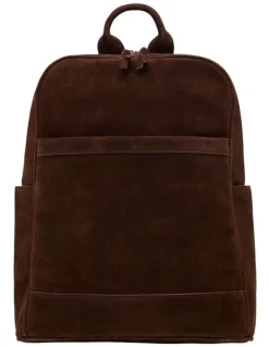 Oxford Miles Suede Backpack Bag in Hikory