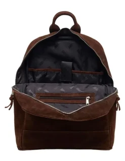 Oxford Miles Suede Backpack Bag in Hikory